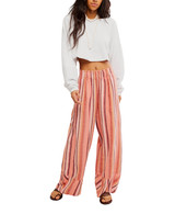 Free People Days End Solar Stripe Linen Pants OB2548609 front view