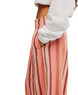 Free People Days End Solar Stripe Linen Pants OB2548609 fabric detail