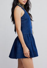 Free People Clean Break Denim Mini Dress Screenshot side view