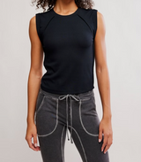 FP Movement Love My Twist Muscle Top Black front view