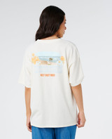 Rip Curl Women's Half Moon Bay Heritage Tee Washed Black detail view