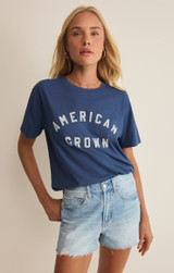 Z Supply American Boyfriend Tee GT262891 TNV full front