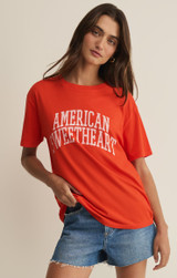 Z Supply Women's Sweetheart Boyfriend Tee GT262890 LYC front angle