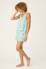 PJ Salvage Boardwalk Bites Boyfriend Boxer Set Oasis Blue boxer detail