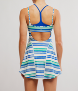 FP Movement Baseline Printed Tennis Dress Electric Shock Stripe back view