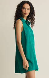 Z Supply New Light Mini Dress Rainforest Back side view
