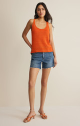 Z Supply Women's Perch Sweater Tank Tiger Lily Heather full view