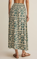 Z Supply Women's Leya Tera Paisley Maxi Skirt Everglade Back