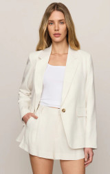 Z Supply Women's Evan Linen Blazer in Cloud