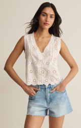 Z Supply Women's Darcy Top White Back front view