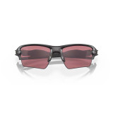 Oakley Men's Flak 2.0 XL Sunglasses in matte black with Prizm Dark Golf lenses, folded view.