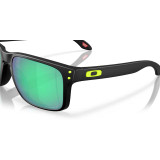 Oakley Men's Holbrook sunglasses in matte black with Prizm Road Jade lenses