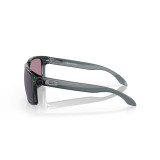 Oakley Men's Holbrook XL sunglasses in crystal black with Prizm Jade lenses, side view.