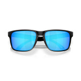 Oakley Men's Holbrook XXL sunglasses in matte black with Prizm Sapphire lenses folded