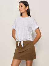 Sanctuary Women's Eyelet All Day Tie Tee in White