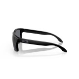 Oakley Men's Standard Issue Holbrook sunglasses in matte black with grey lenses, side view