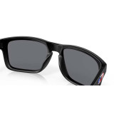Oakley Men's Standard Issue Holbrook sunglasses in matte black with grey lenses, back view.