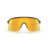 Oakley Men's Sutro Lite sunglasses in matte carbon with Prizm 24K lenses, front view angle.