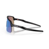 Oakley Men's Sutro Lite sunglasses in matte black with Prizm Sapphire lenses, side view