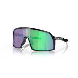 Oakley Kids' Sutro S sunglasses in polished black with Prizm Jade lenses