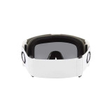Oakley Men's Target Line M Snow Goggles in matte white with dark grey lens
