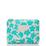Aloha Collection Medium Pouch - Puakenikeni Buds - Blue Lagoon on Sandstone