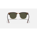 Ray-Ban Clubmaster Classic sunglasses in tortoise with green lenses, back view