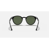 Ray-Ban Highstreet sunglasses in black with dark green back angle view