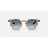 Ray-Ban Highstreet sunglasses in turtledove with blue gradient grey lenses, front view