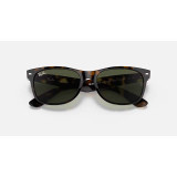 Ray-Ban New Wayfarer Classic sunglasses in tortoise, folded position view