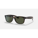 Ray-Ban New Wayfarer Classic Sunglasses in tortoise, tilted side view