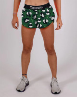 ChicknLegs Women's Pandas Split Running Shorts Pandas Front view