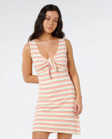 Rip Curl Women's Topanga Canyon Rib Mini Dress peach front view