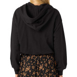 O'Neill Mae Bubble Fleece Zip-Up Hoodie MAE BLACK back view