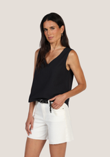 Dylan Women's Jess Tank Top in Washed Black