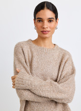 Bella Dahl Slouchy Sweater Gold Shimmer full view