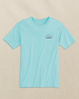 Southern Tide Sunset Boat Tee Shore Blue Front