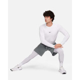 Nike Men's Pro Dri-FIT Slim Longsleeve Fitness Top White Black Full