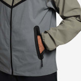 Nike Men's Tech Dri-FIT Windrunner Jacket Smoke Grey/Light Army/Total Orange side view