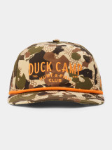 Duck Camp Trademark Snapback Hat Wetland Camo front view