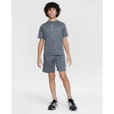 Nike Kids' Multi Dri-FIT Heather Workout Top Black/Lt Smoke Grey full view