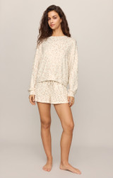 Z Supply PJ Soft Leo Longsleeve Top Sandstone full view
