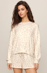 Z Supply PJ Soft Leo Longsleeve Top Sandstone front view