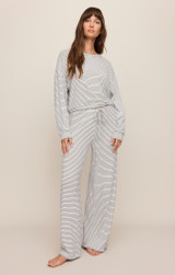 Z Supply Women's PJ Classic Stripe Pants Eclipse Full