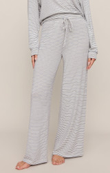 Z Supply Women's PJ Classic Stripe Pants Eclipse Full front view
