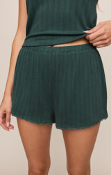 Z Supply PJ Countryside Shorts Emerald Cove detail zoom