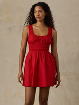 Faherty Coastal Sunseeker Mini Dress Sunseek Tango Red front