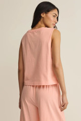 Z Supply Women's Sloane V-Neck Cotton Jersey Tank Top in Bellini