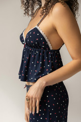 Happy Camp3r Women's Hearts & Stripes Penelope Tank Top Hearts & Stripes side view