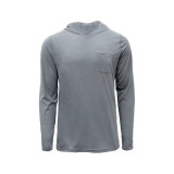 Poncho Outdoors Men's UV Hoodie grey front